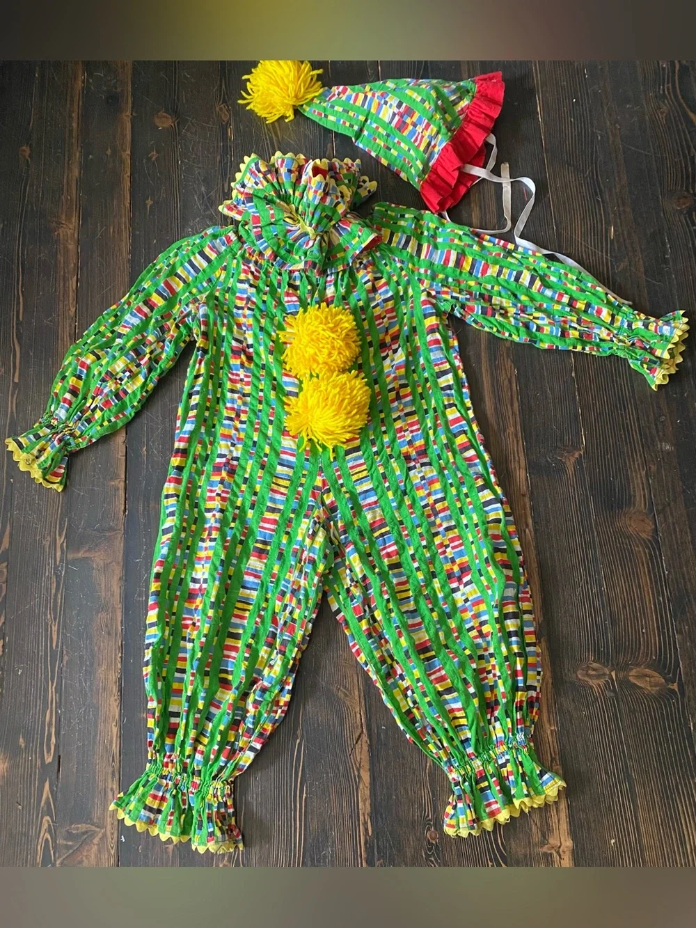 Colorful Vintage Kids Clown Costume